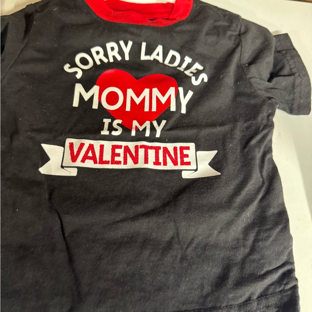 Celebrate It Black and Red Kids Tee - 'Sorry Ladies, Mommy is My Valentine'